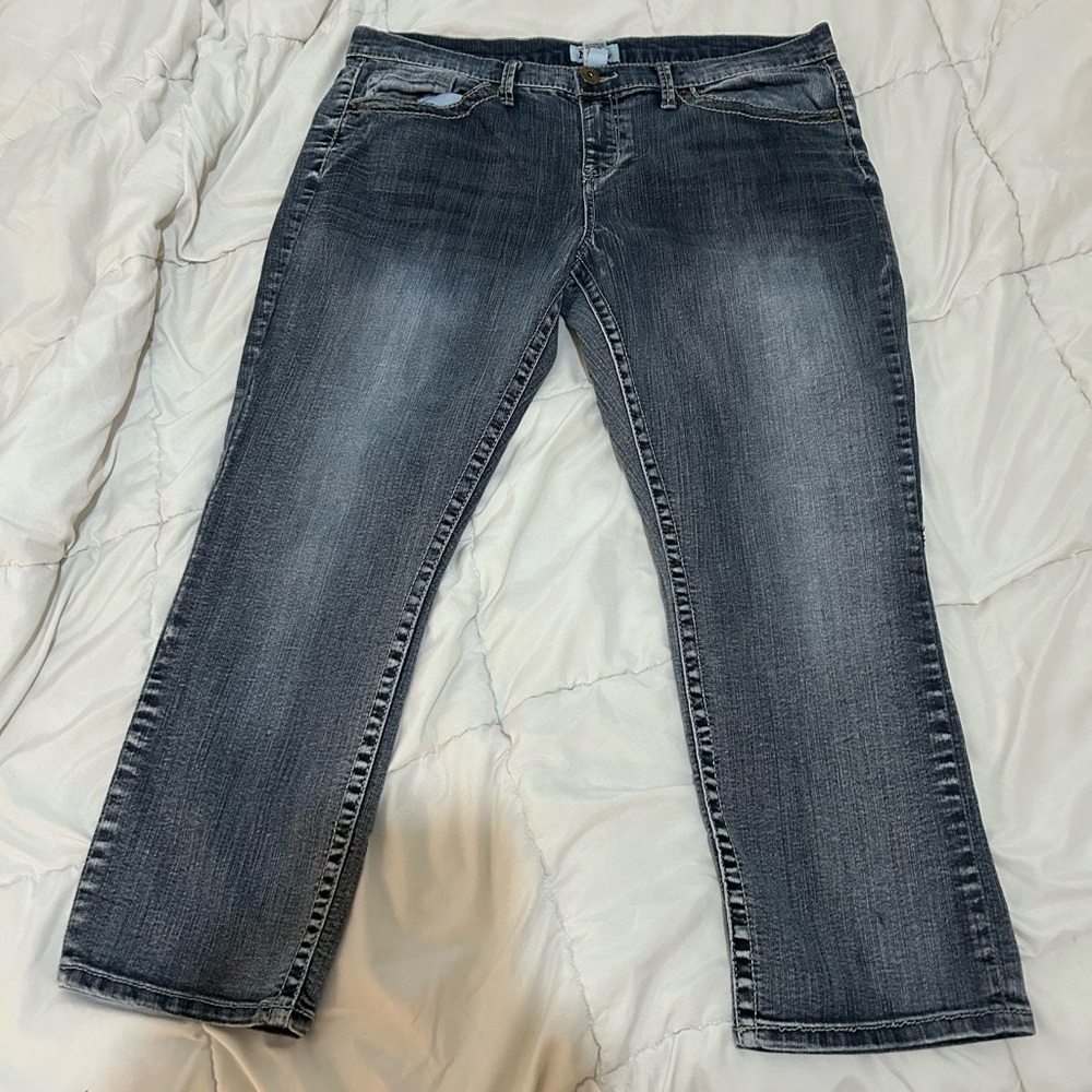 Vintage Y2K Mudd Jeans Stretch Size 15 Big Girls Youth Blue Denim Boot Cut
